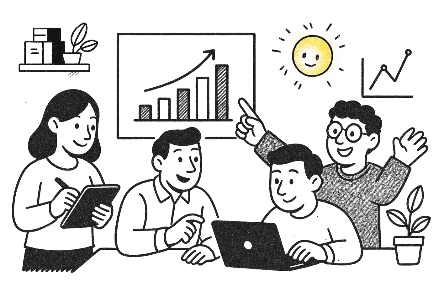 Image of happy customers